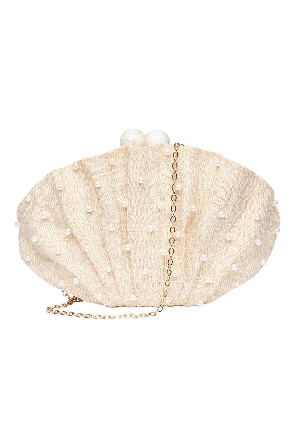 Origami Scallop Clutch-WHITE-HANDBAGCLUTCHES-POOLSIDE