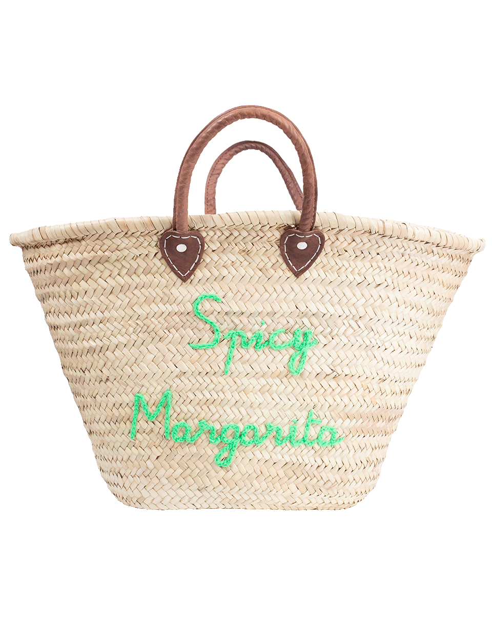 POOLSIDE-Margarita Top Handle Tote-GRN/NAT