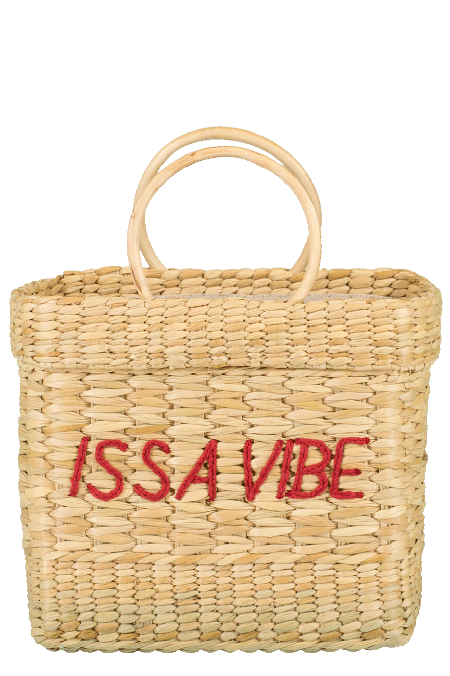 POOLSIDE-The Lori Handbag-NAT/RED