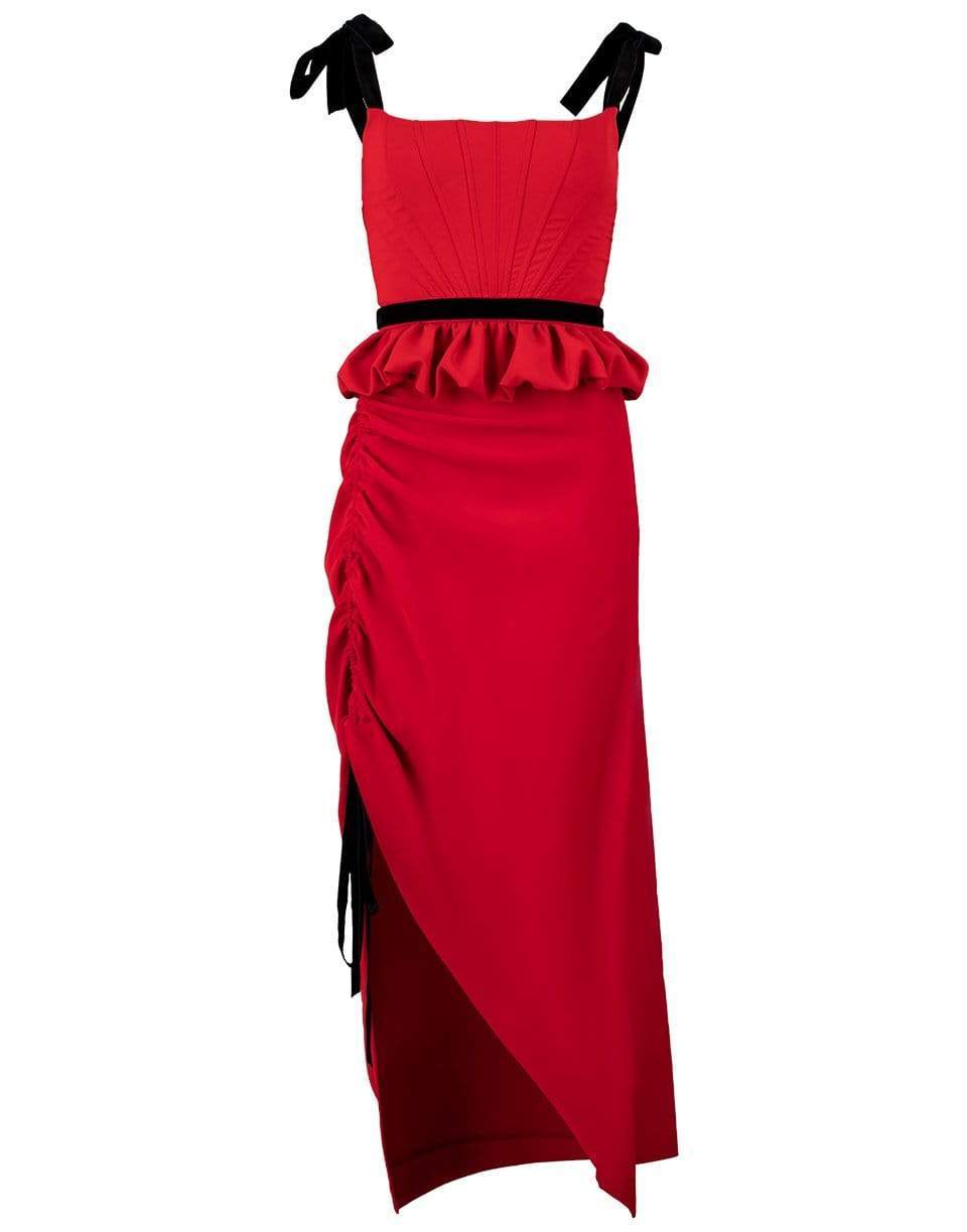 PRABAL GURUNG-Side Ruched Skirt-