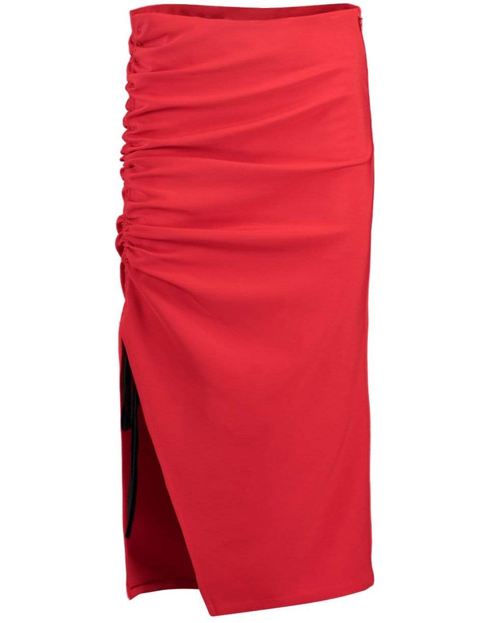 PRABAL GURUNG-Side Ruched Skirt-