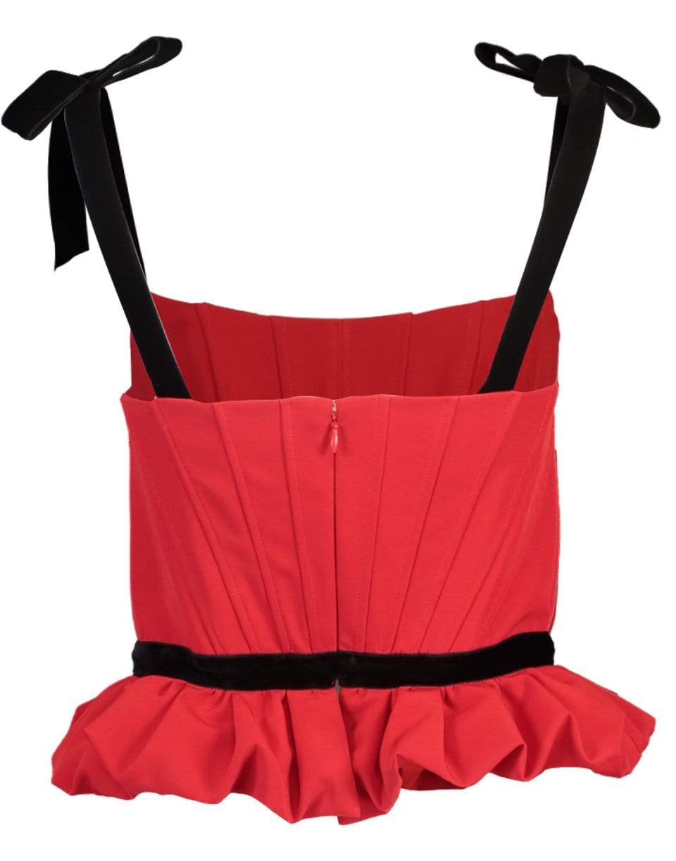PRABAL GURUNG-Corset Peplum Top-