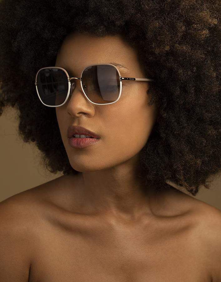 PRADA-Beige and White Sunglasses-BEG/WHT