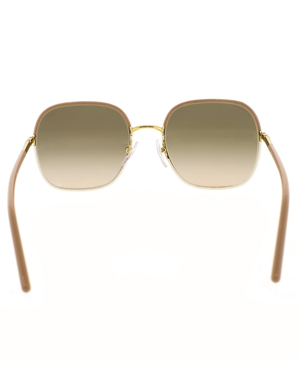 PRADA-Beige and White Sunglasses-BEG/WHT