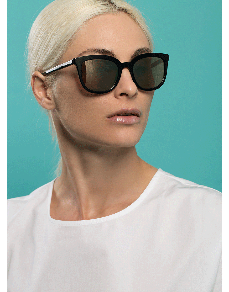 PRADA-Black Acetate Cat Eye Sunglasses-BLACK