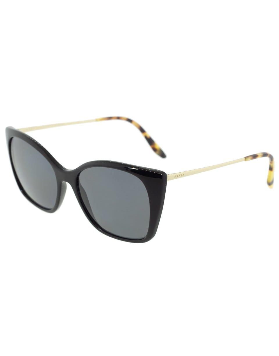 PRADA-Black Polarized Cat Eye Lenses-BLACK