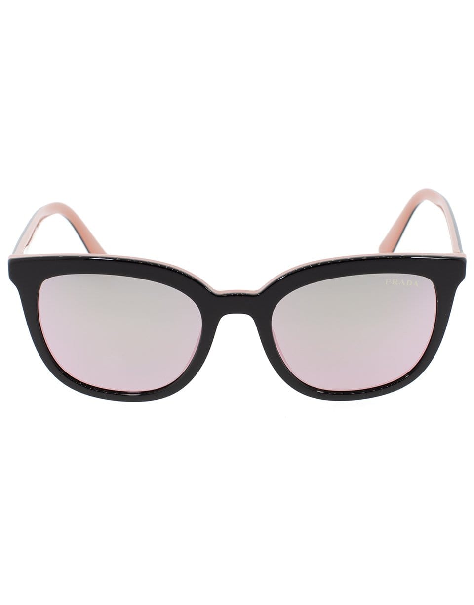 PRADA-Pink Mirrored Lens Sunglasses-BLK/PNK