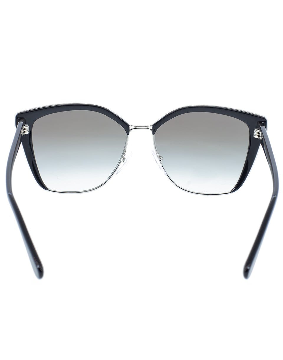PRADA-Black Full Rim Frame Sunglasses-BLK/SLVR