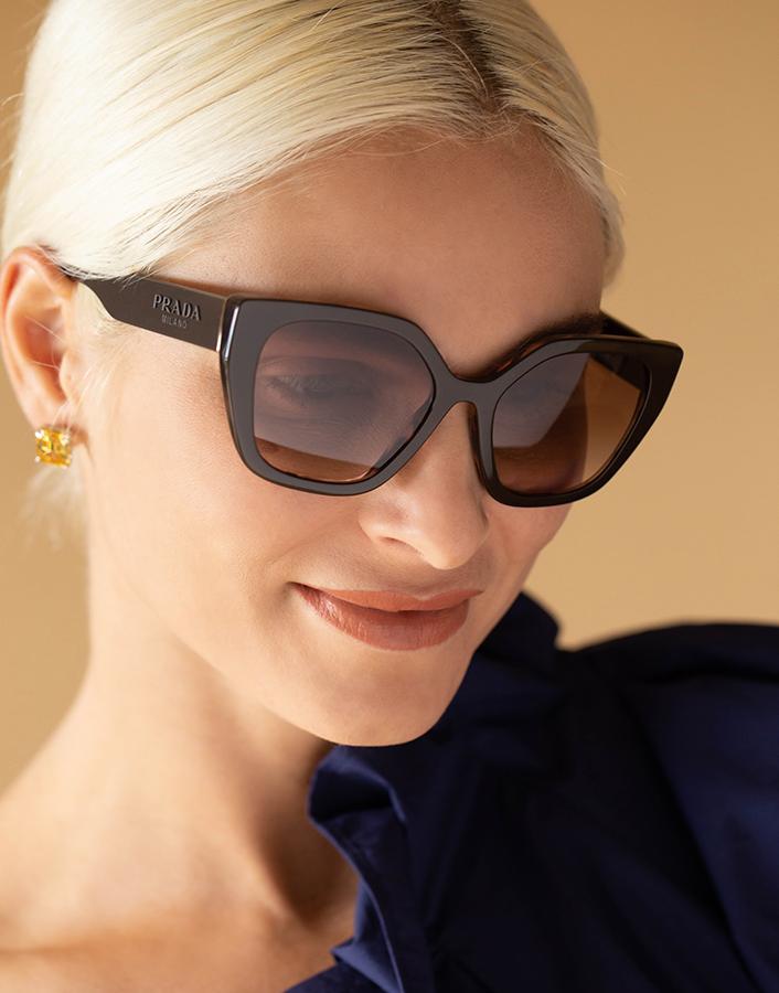 PRADA-Brown Spotted and Pink Sunglasses-BRWN/PNK