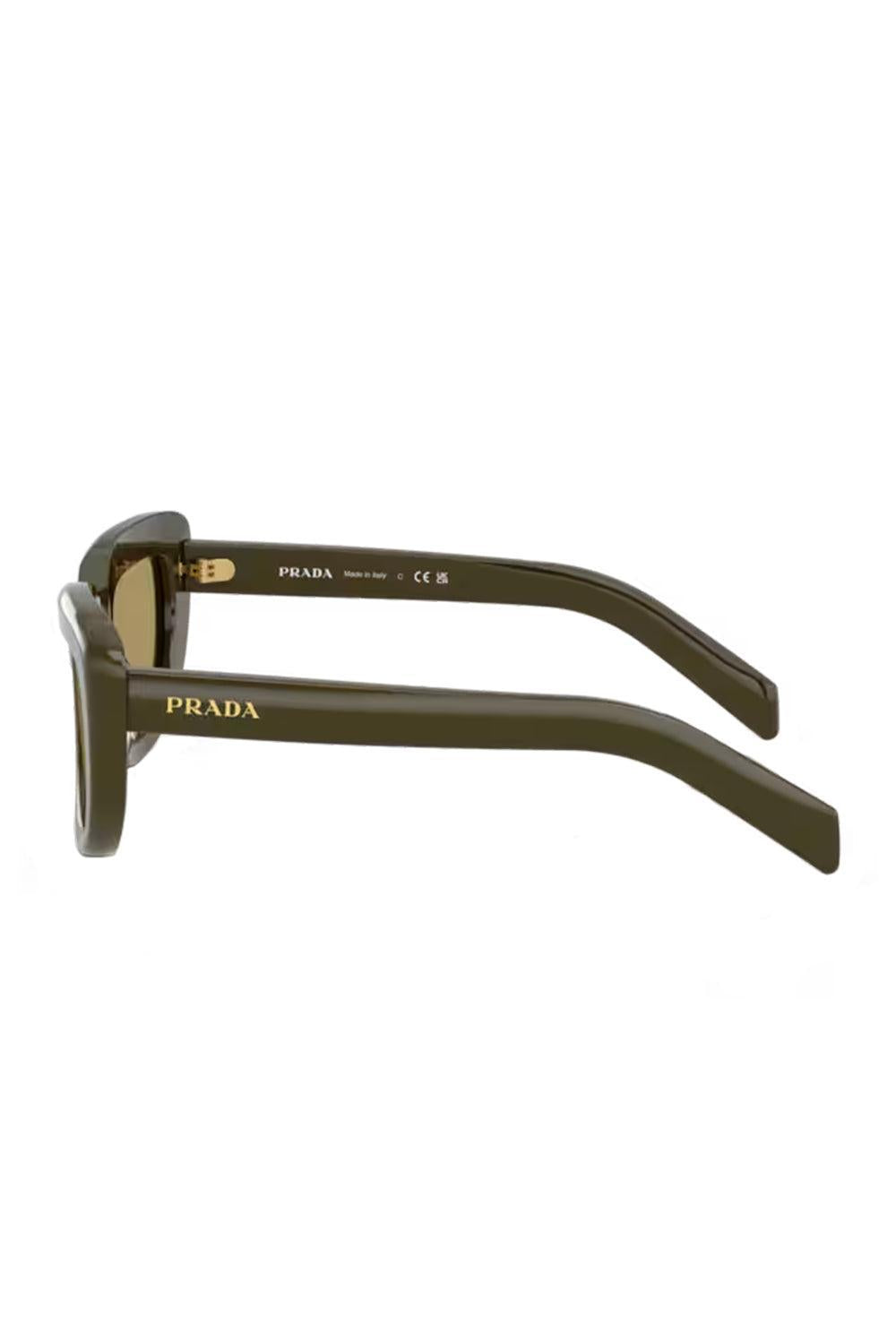Square Cat Eye Sunglasses - Laurel Green Olive-GREEN-ACCESSORIESUNGLASSES-PRADA