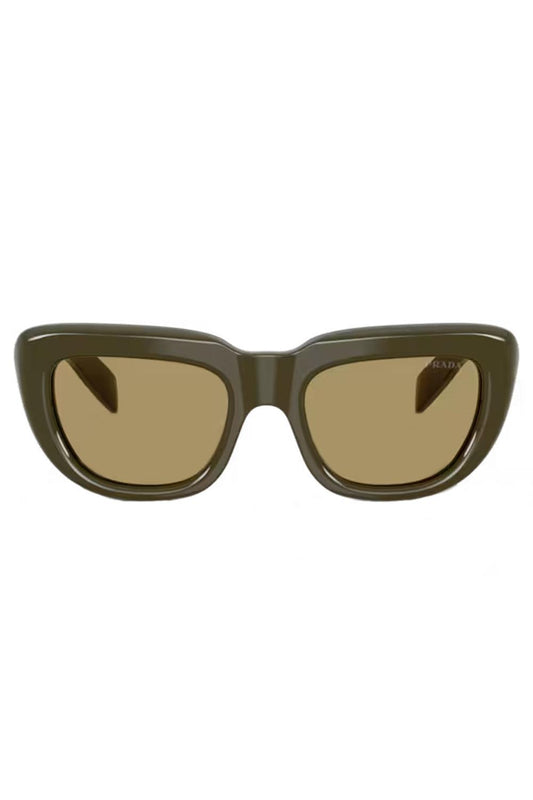 Square Cat Eye Sunglasses - Laurel Green Olive-GREEN-ACCESSORIESUNGLASSES-PRADA