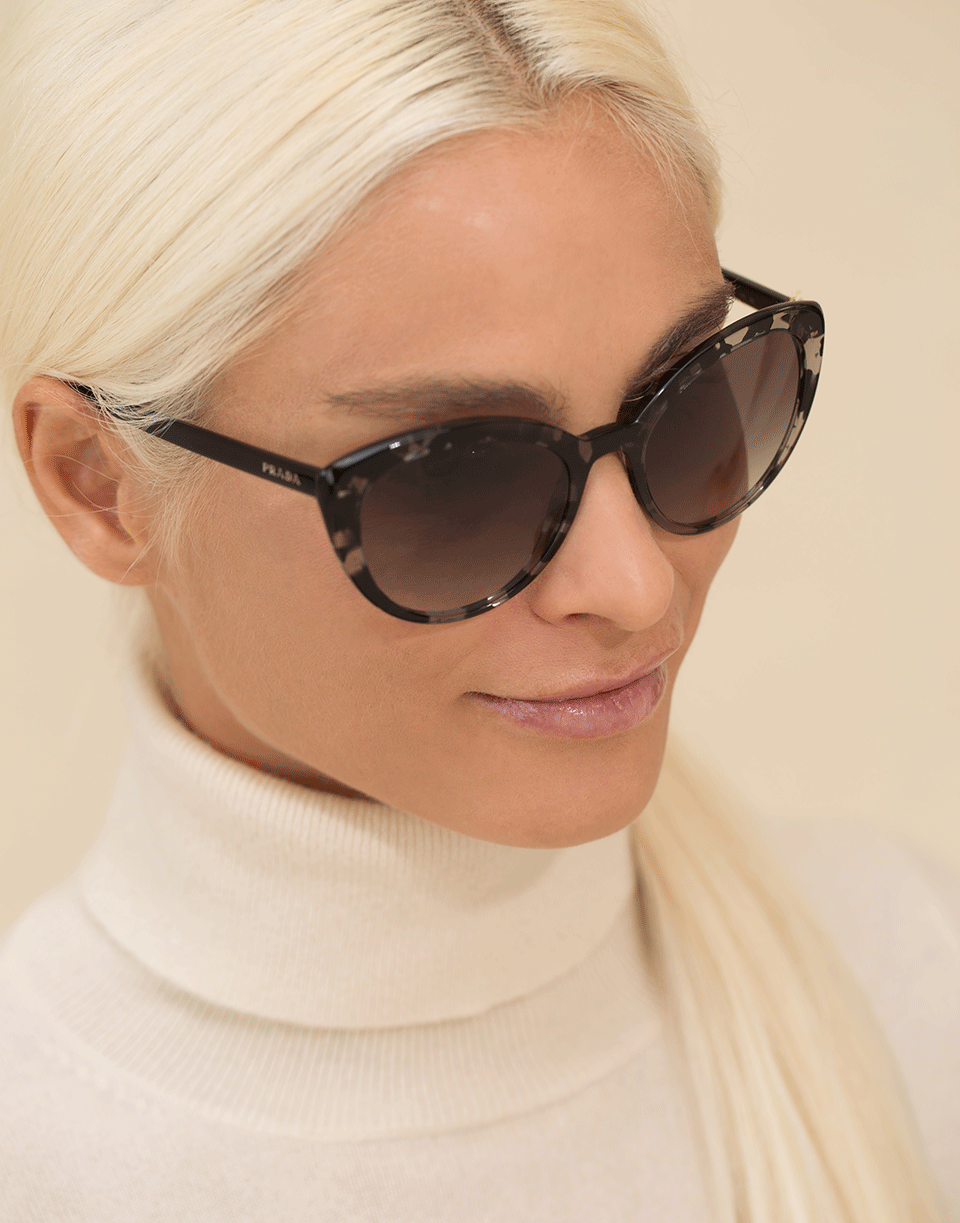 PRADA-Grey Slim Cat Eye Sunglasses-GREY