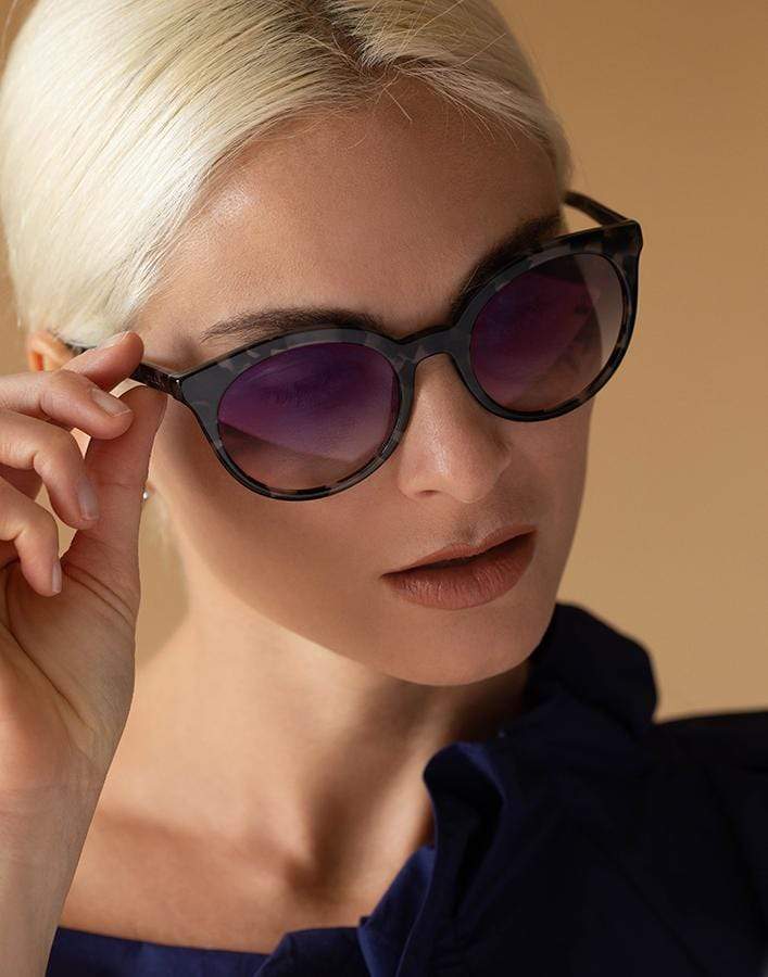 PRADA-Grey Tortoiseshell Sunglasses-GREY