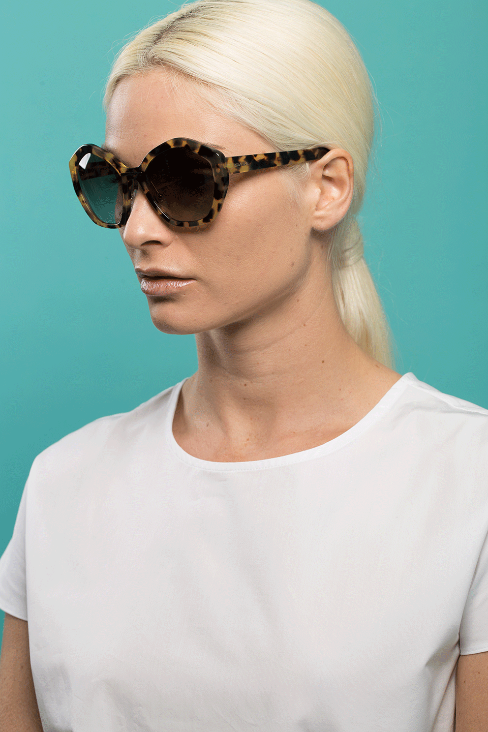 PRADA-Havana Butterfly Frame Sunglasses-HAVANA