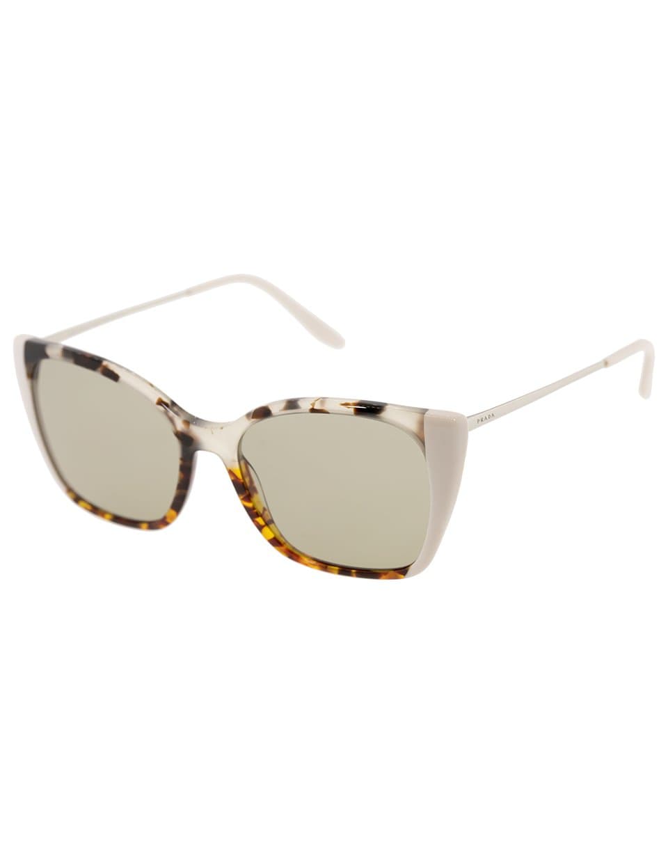 PRADA-Havana and Ivory Cat Eye Sunglasses-HAV/IVRY