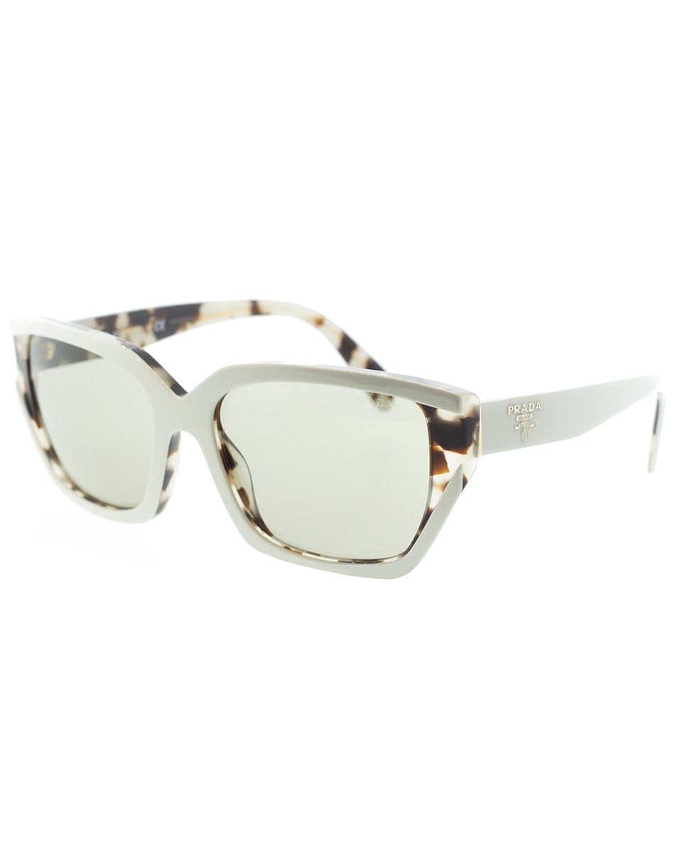PRADA-Ivory Rectangle Sunglasses-IVORY