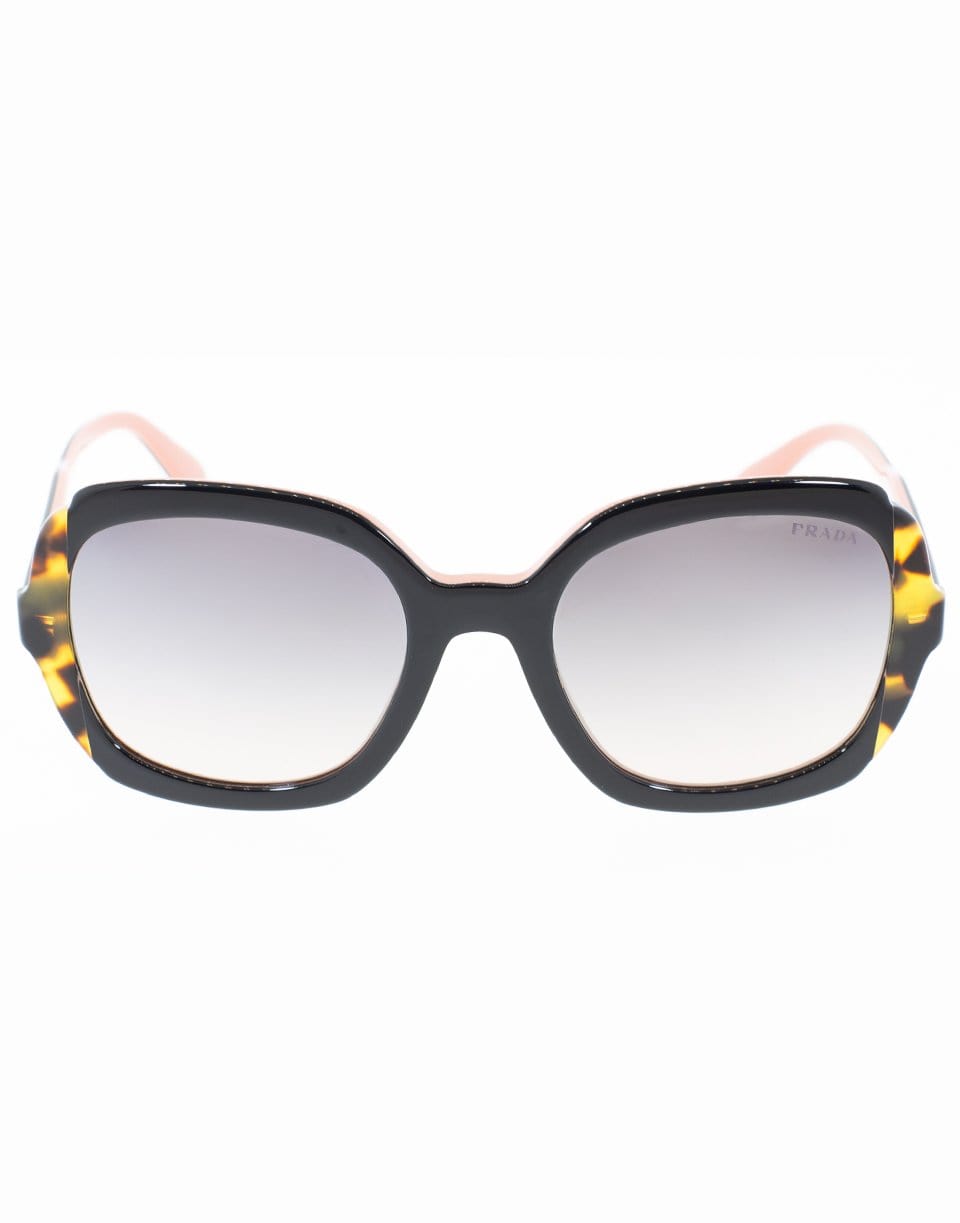 PRADA-Medium Pink and Havana Sunglasses-PNK/BLK