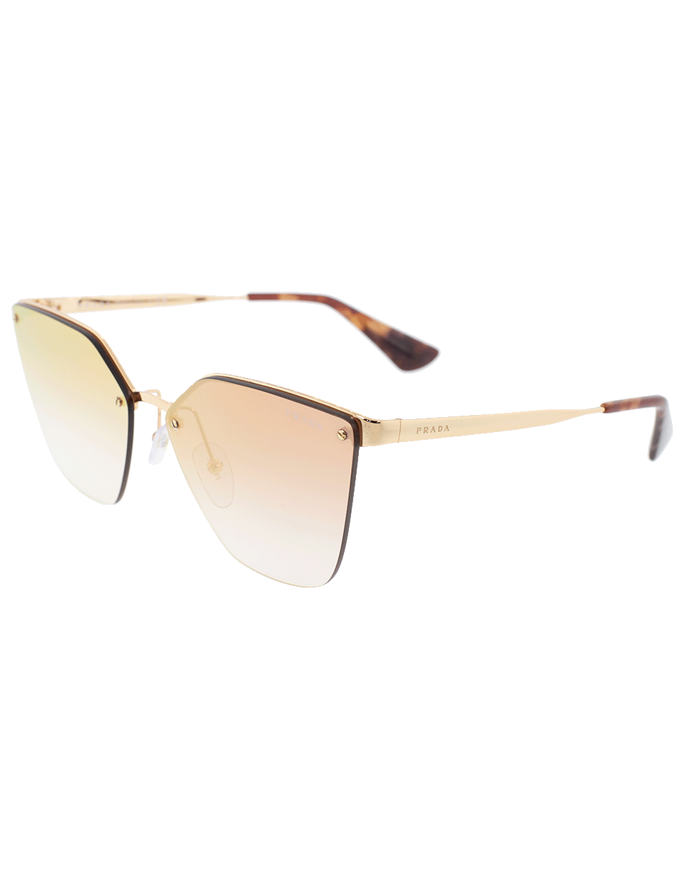 PRADA-Catwalk Rimless Sunglasses-PNK/GLD