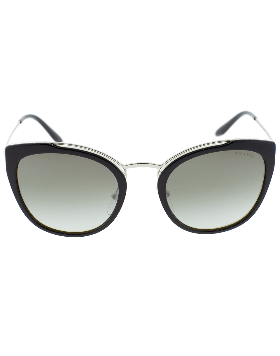PRADA-Conceptual Square Sunglasses-SLVR/BLK