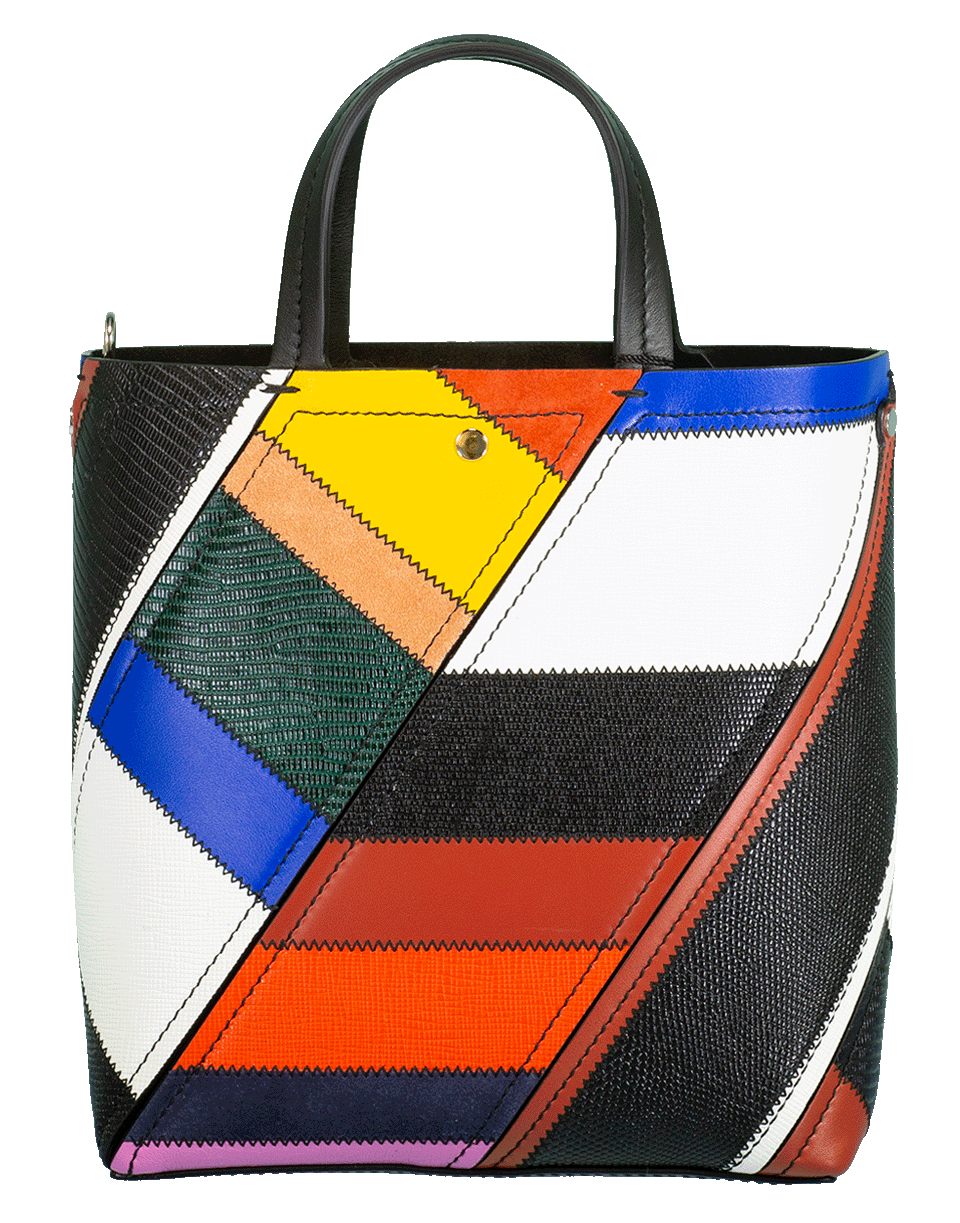 PROENZA SCHOULER-Patchwork Small Hex Tote-BLK/MULT