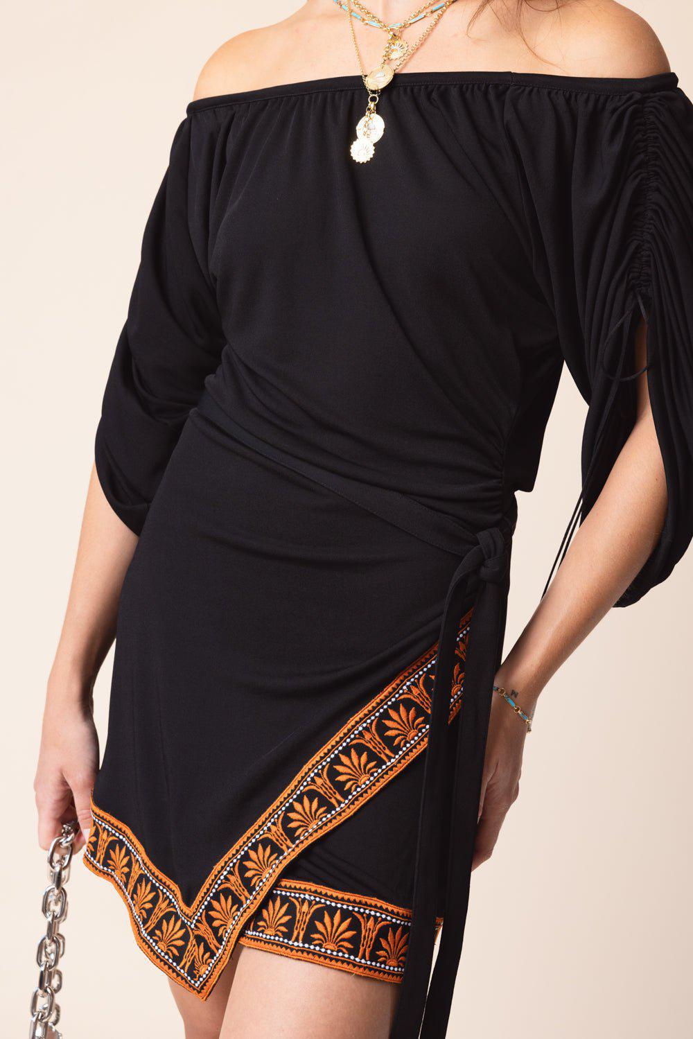 RABANNE-Drape Mini Dress-