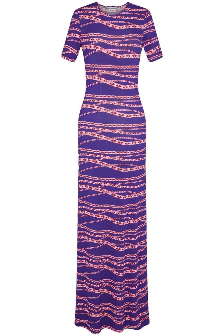 RABANNE-Short Sleeve Maxi Dress-