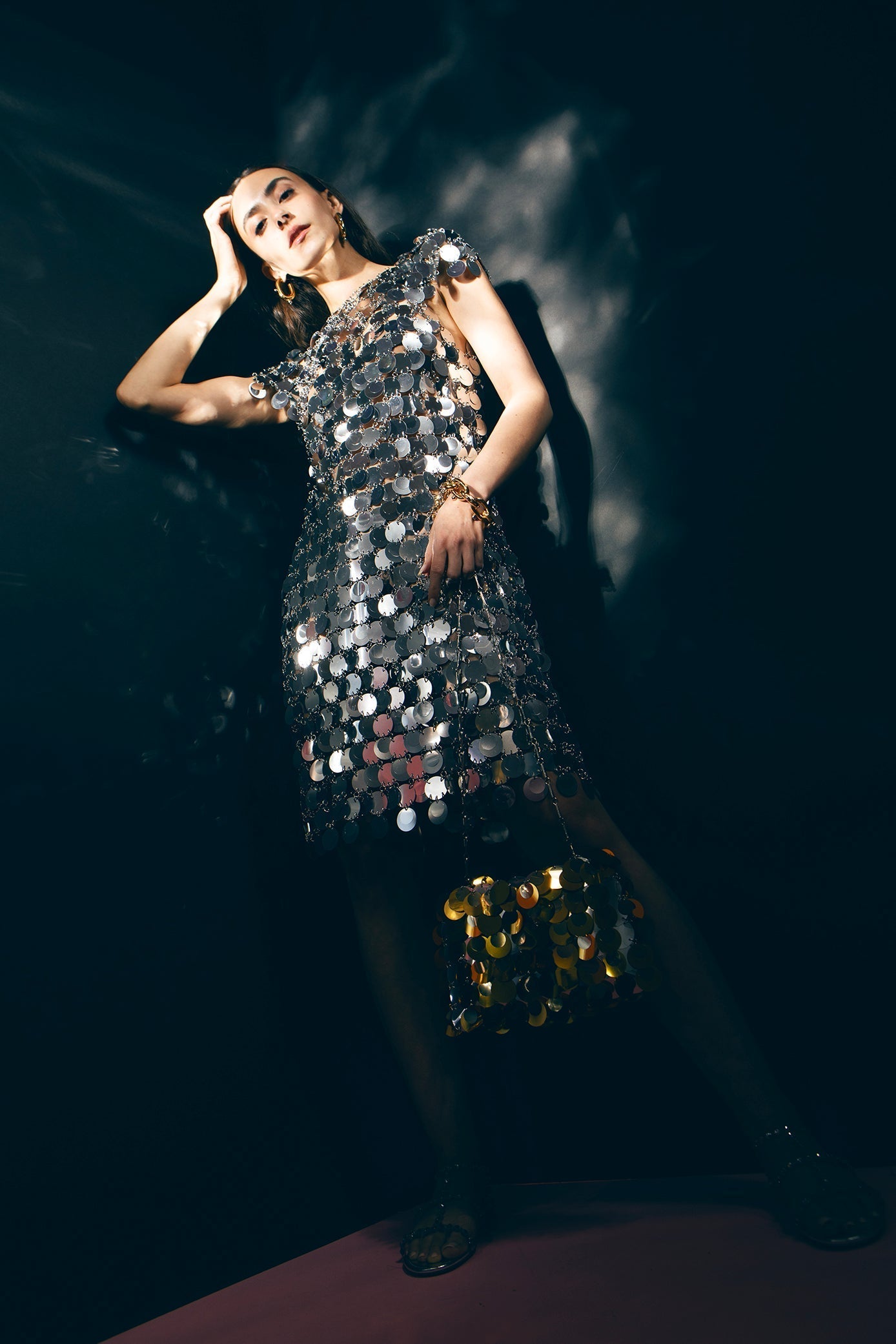 RABANNE-Sequin Dress-