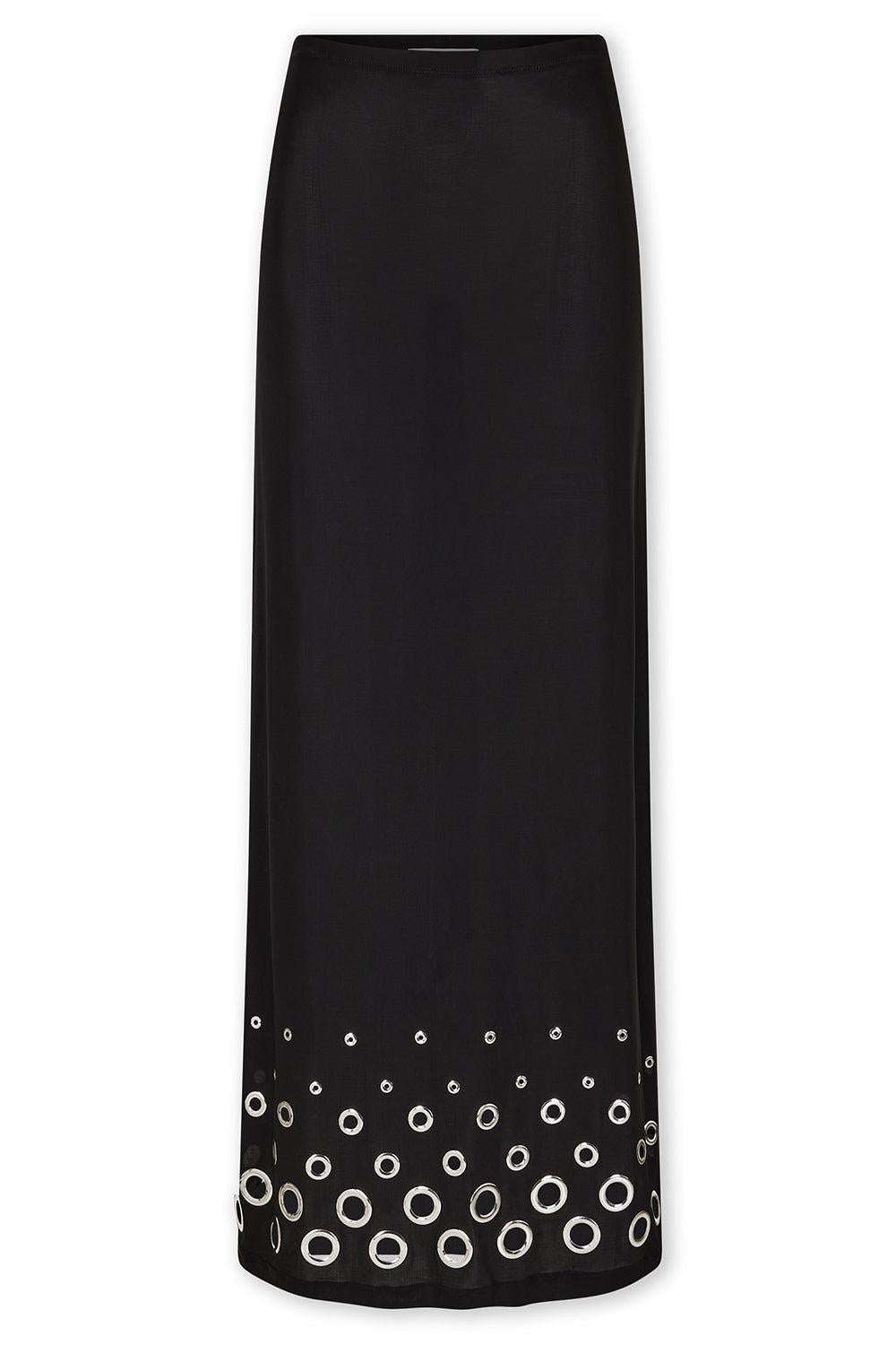 Ring Detail Maxi Skirt