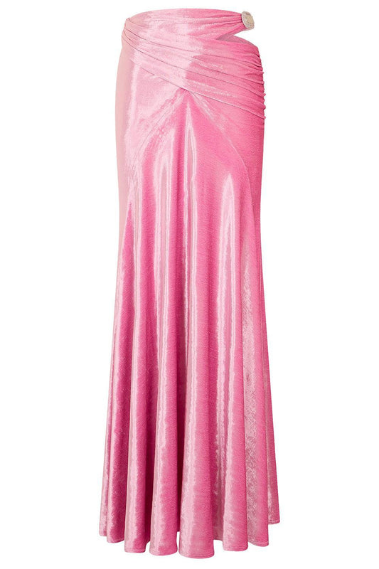 Embellished Cut Out Maxi Skirt-CAMLIAPK-36-CLOTHINGSKIRTMAXI-RABANNE
