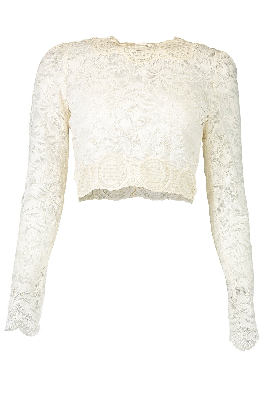 RABANNE-Lace Crop Top-