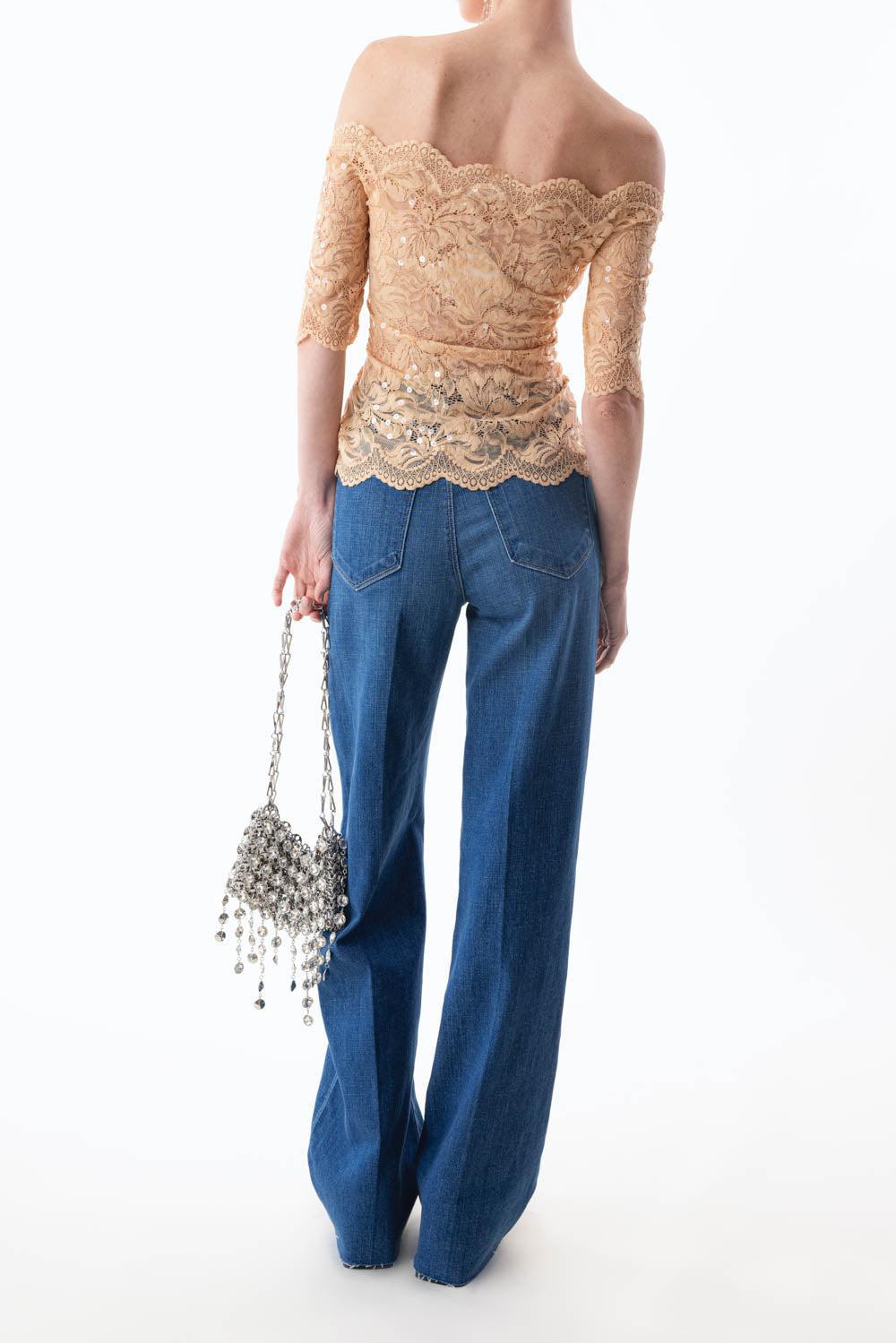 RABANNE-Off The Shoulder Haute Top-