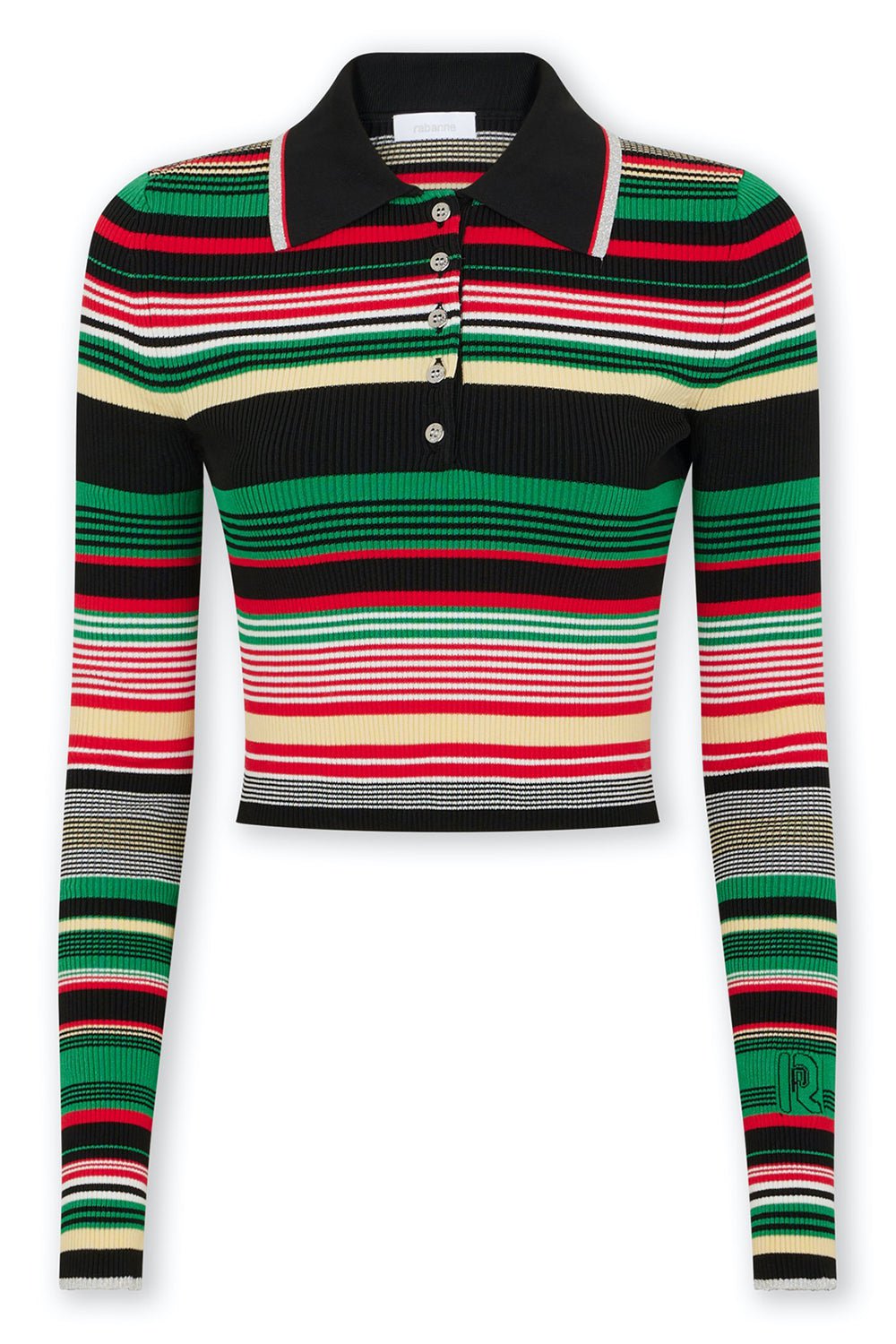 RABANNE-Long Sleeve Striped Pullover-