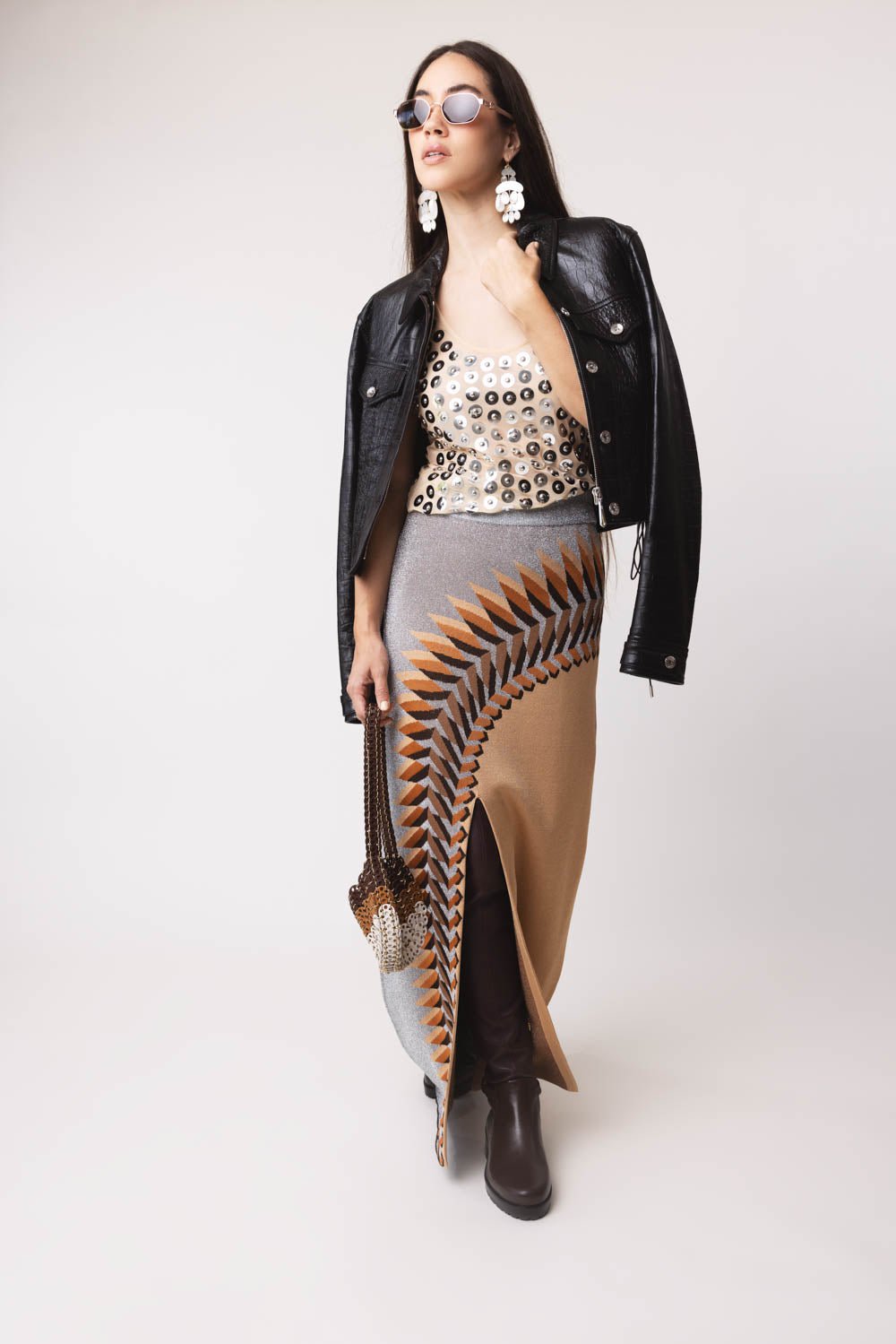 RABANNE-Embellished Tank Top-
