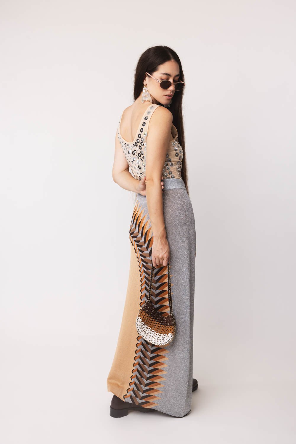RABANNE-Embellished Tank Top-