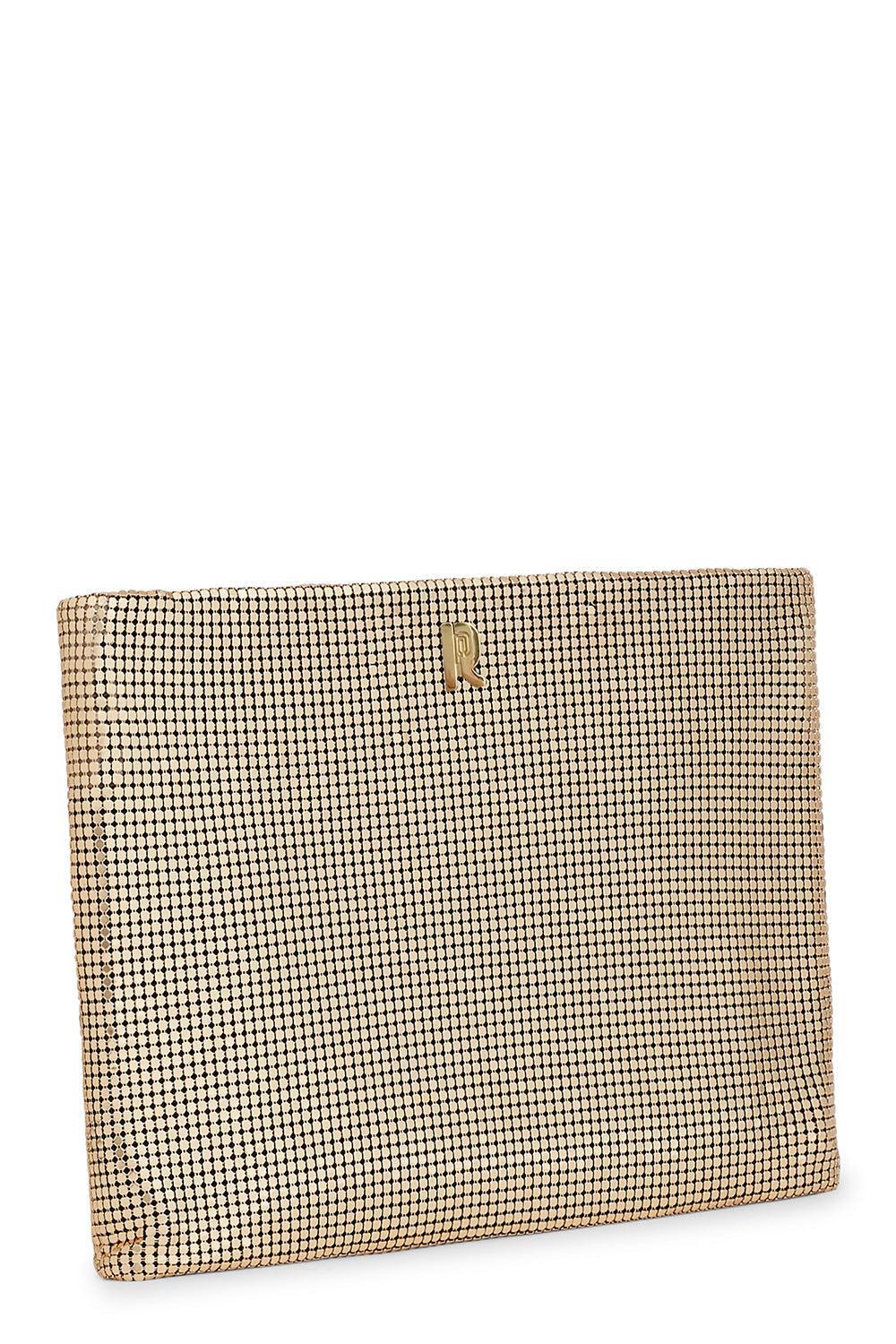 METALLIC WRISTLET CLUTCH - GOLD-GOLD-O/S-HANDBAGCLUTCHES-RABANNE