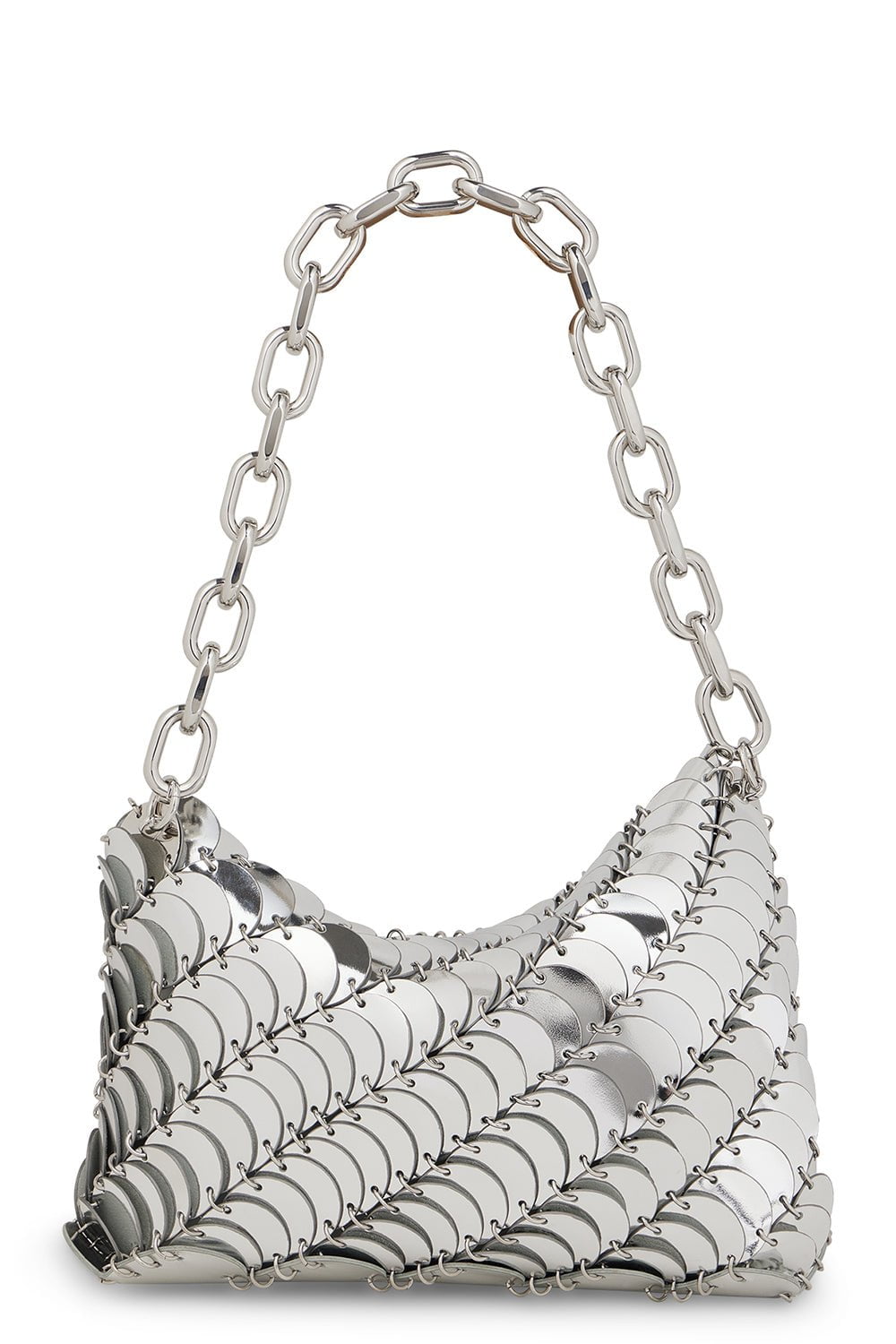 RABANNE-Paco Clutch Bag - Silver-SILVER