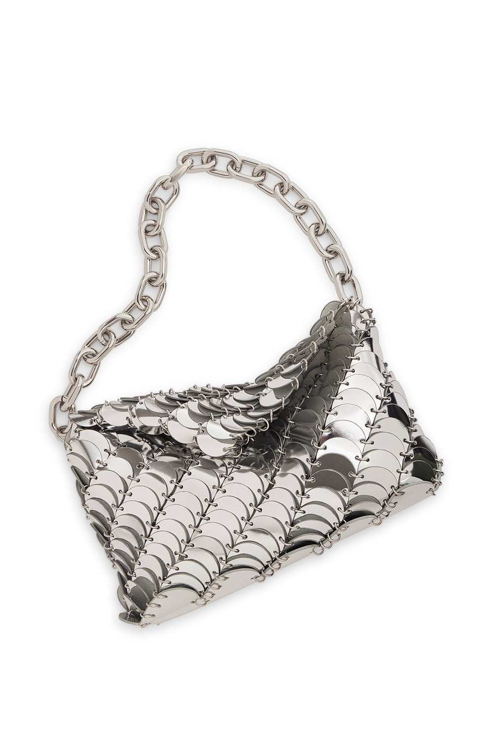 RABANNE-Paco Clutch Bag - Silver-SILVER