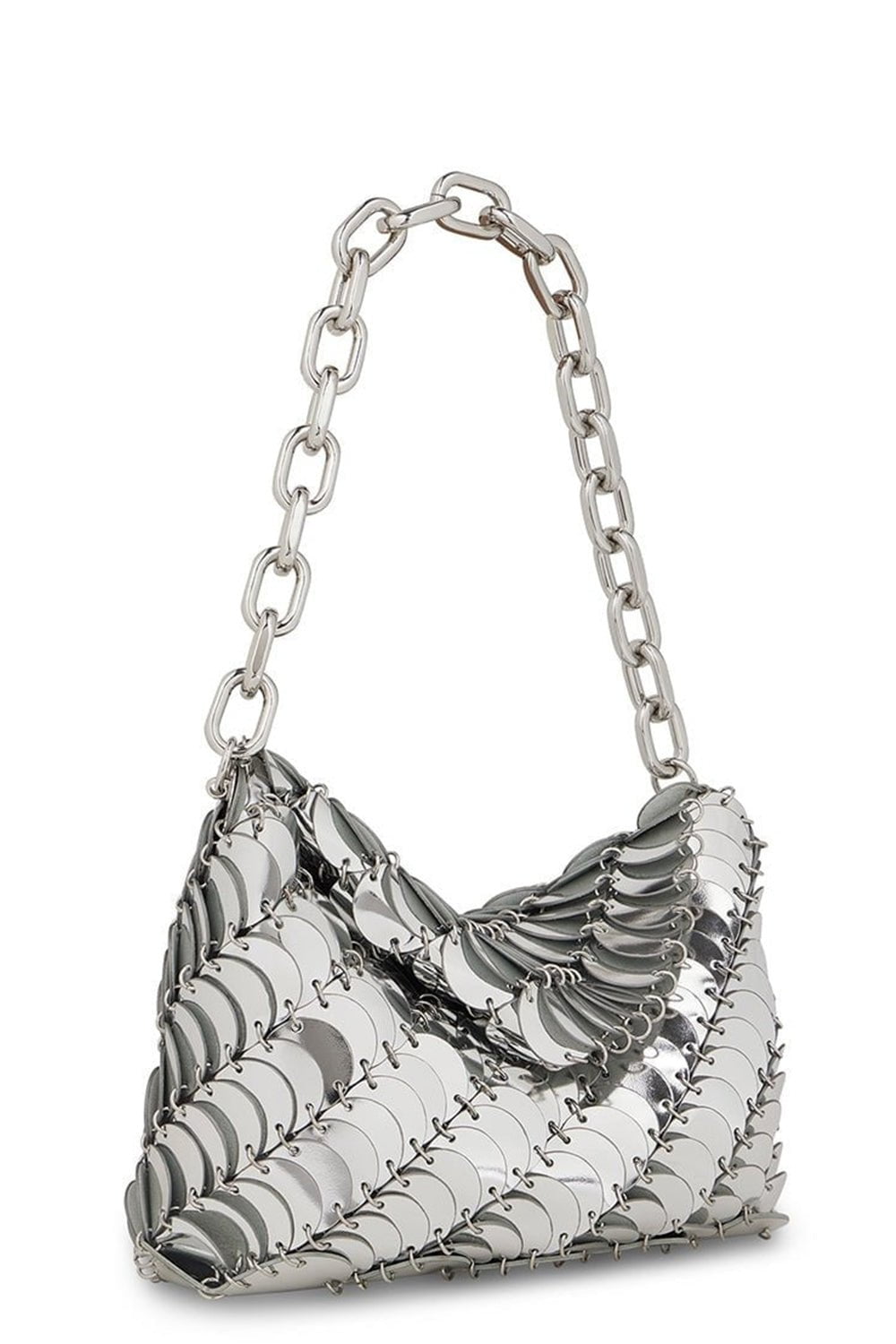RABANNE-Paco Clutch Bag - Silver-SILVER