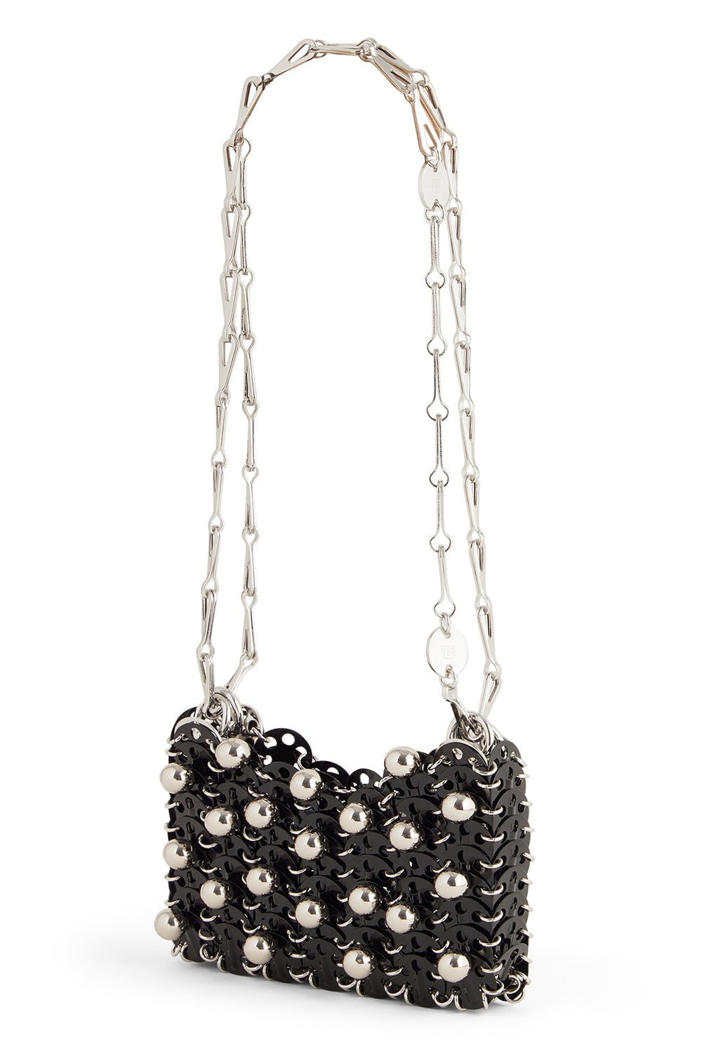 RABANNE-1969 Nano Crossbody-BLK/SLVR