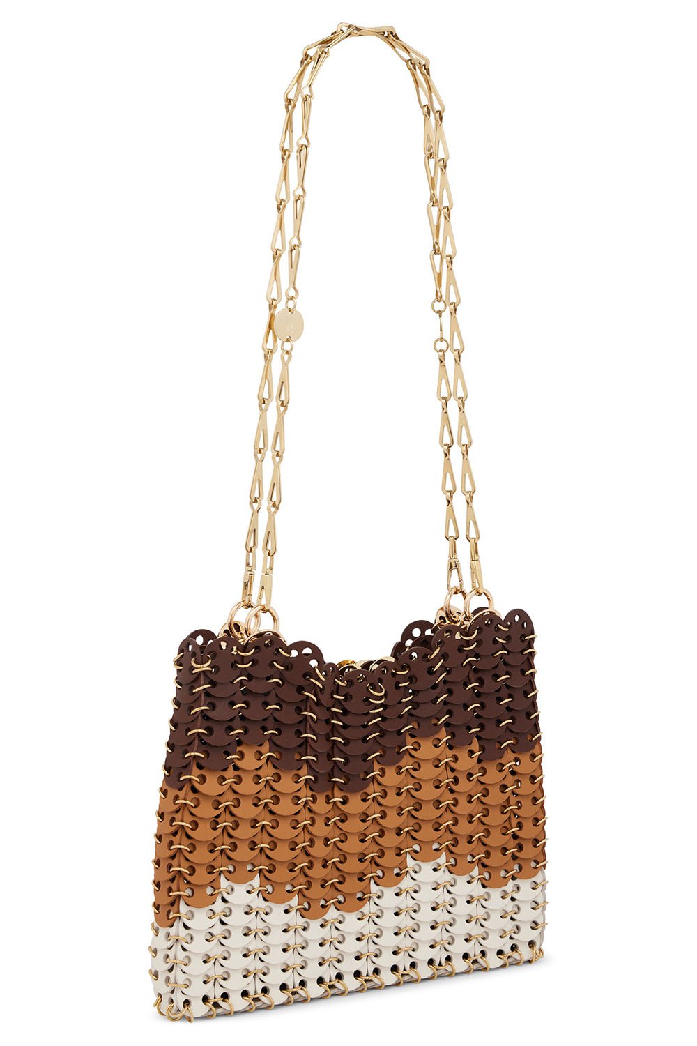 RABANNE-Iconic1969 Bag - Brown Shades-BROWN/OFF WHITE/LIGHT