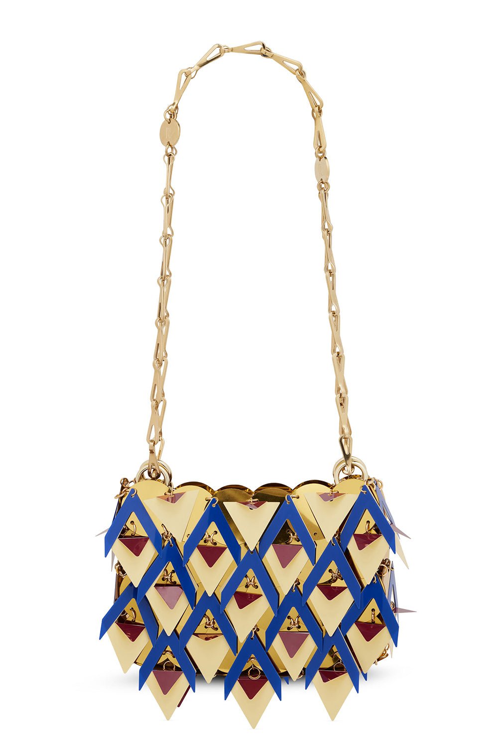RABANNE-Sparkle Nano Bag - Blue Gold-CREAM/RED/BLUE/GOLD