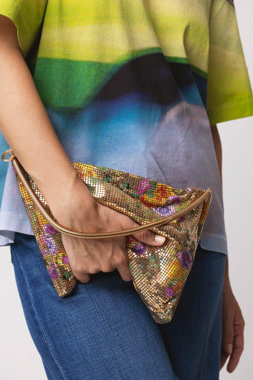 RABANNE-Pixel Tube Bag - Flower-FLOWER/YELLOW/ORANGE