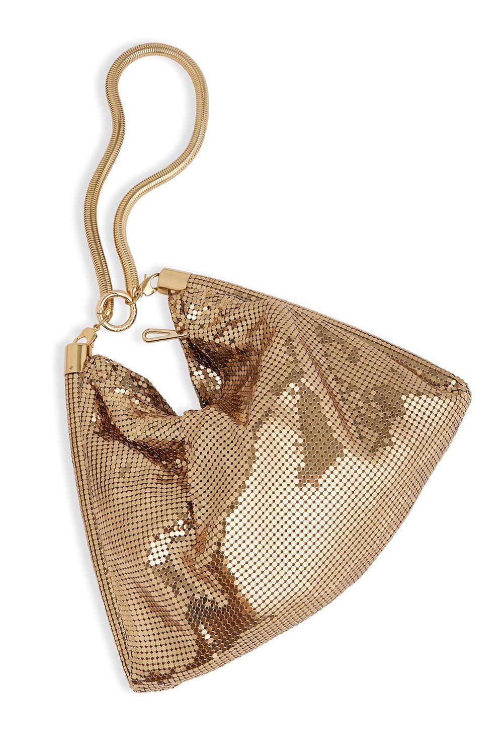 RABANNE-Pixel Tube Bag - Gold-GOLD