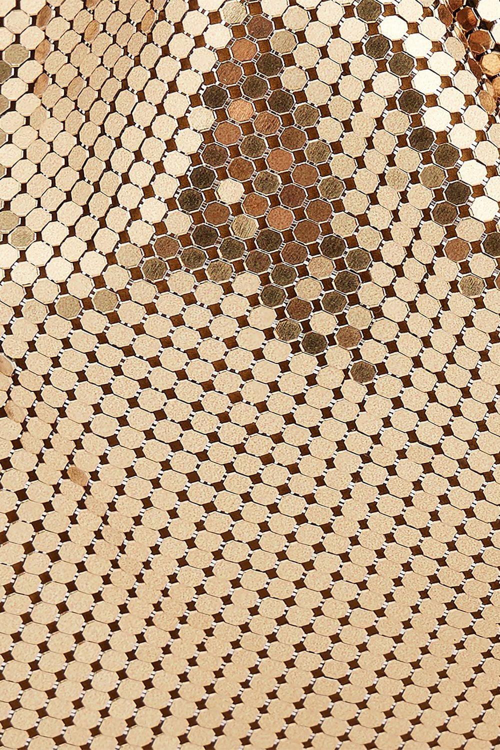 RABANNE-Pixel Tube Bag - Gold-GOLD