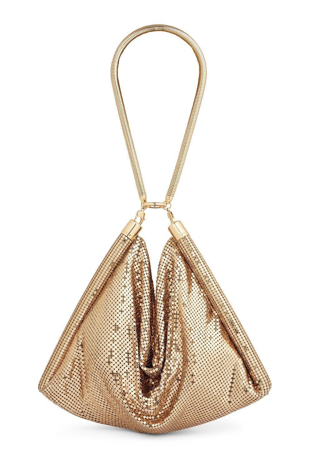 RABANNE-Pixel Tube Bag - Gold-GOLD