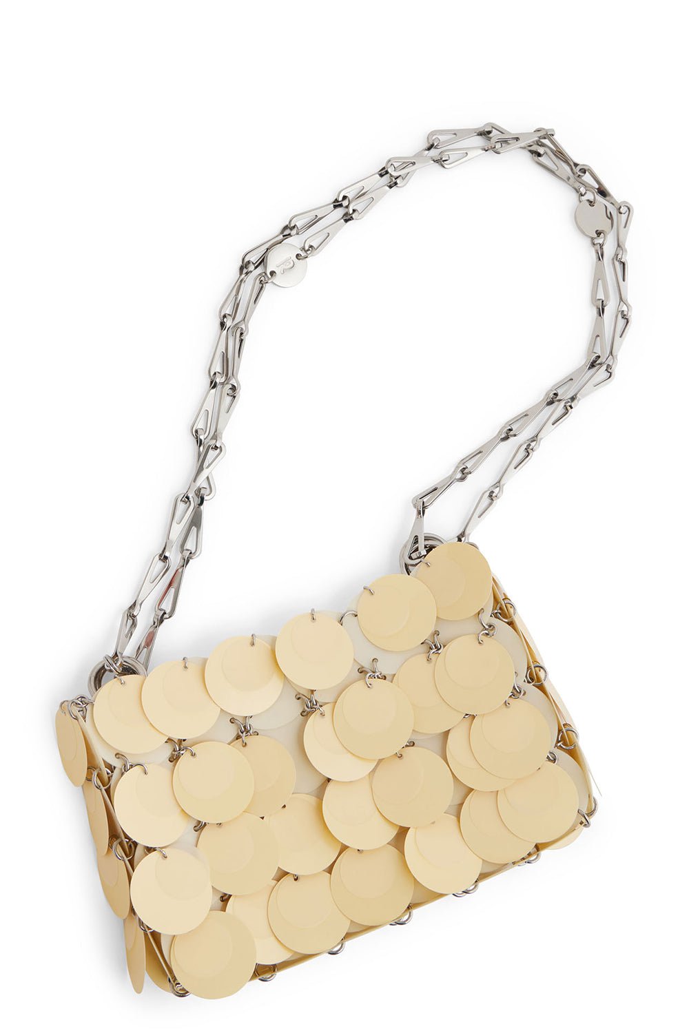RABANNE-Sparkle Nano Bag - Camomille Silver-GOLD/SLV