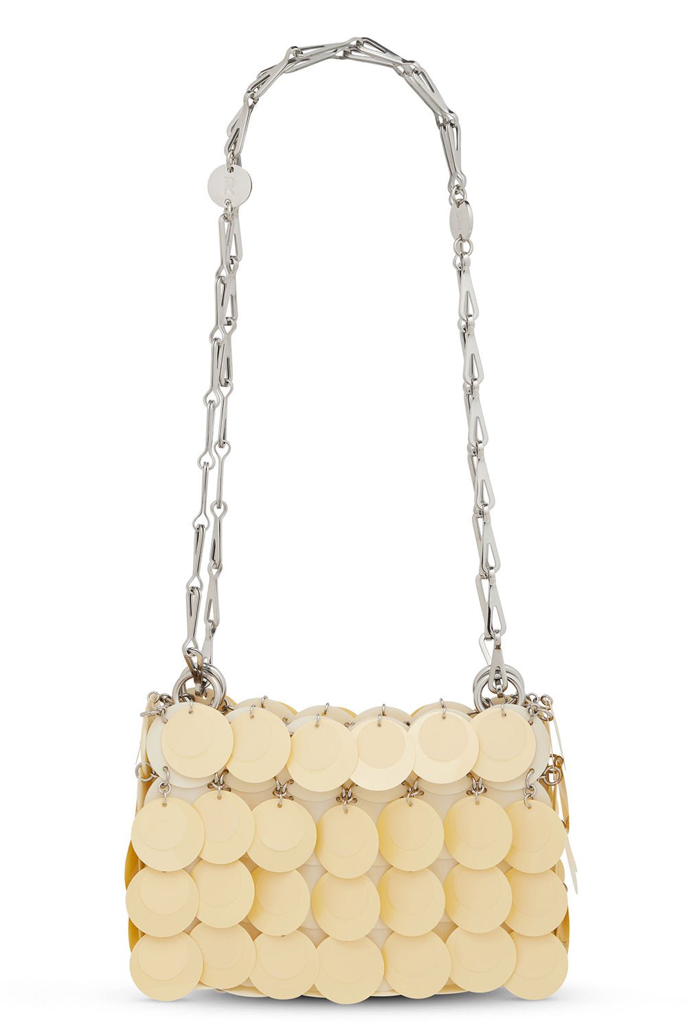 RABANNE-Sparkle Nano Bag - Camomille Silver-GOLD/SLV