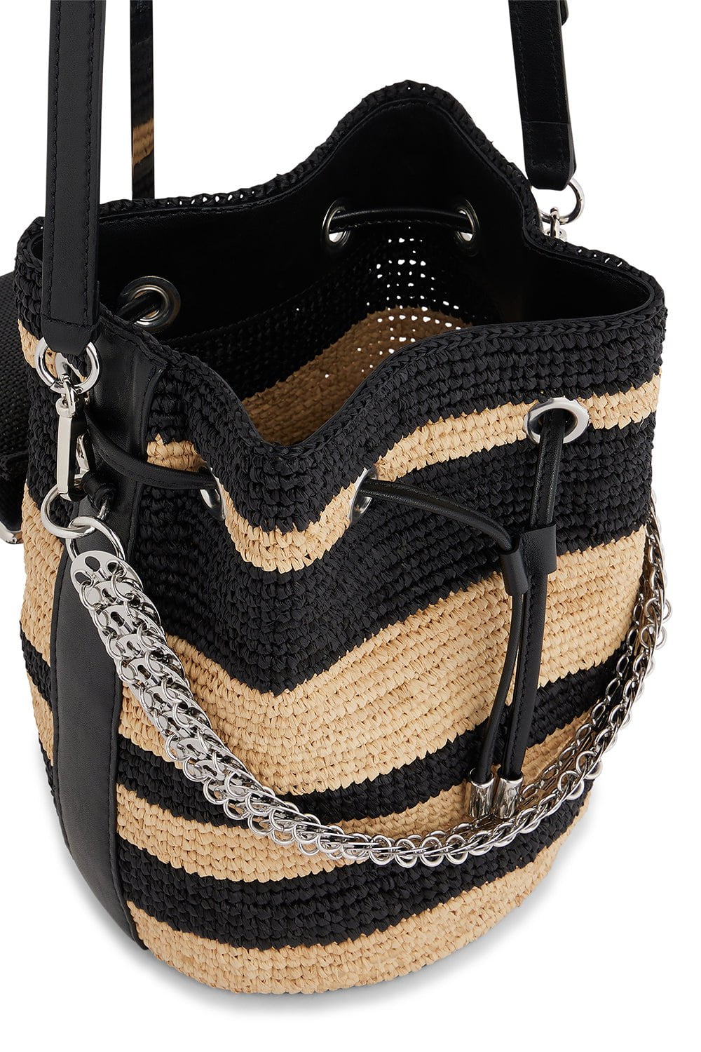 RABANNE-Bourse Bag-NATURAL/BLACK
