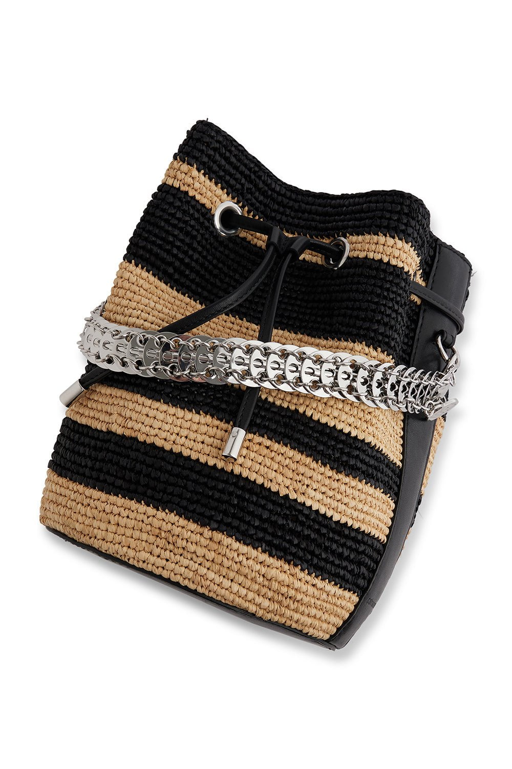RABANNE-Bourse Bag-NATURAL/BLACK