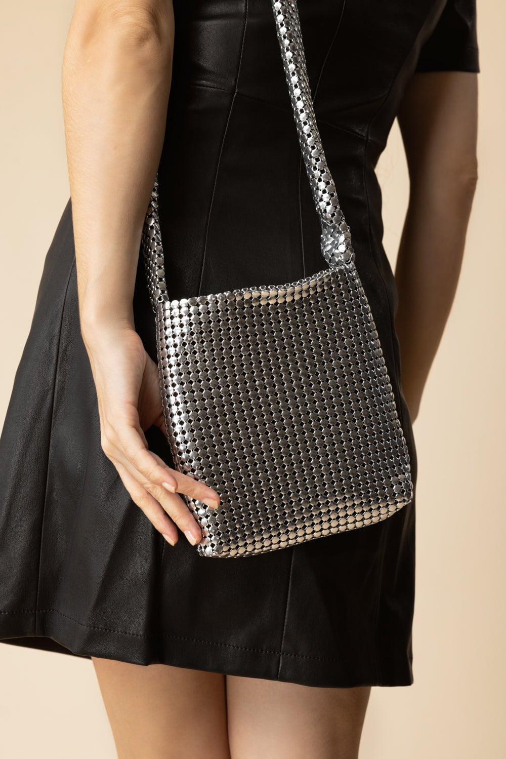 RABANNE-Mini Pixel Bag - Silver-SILVER